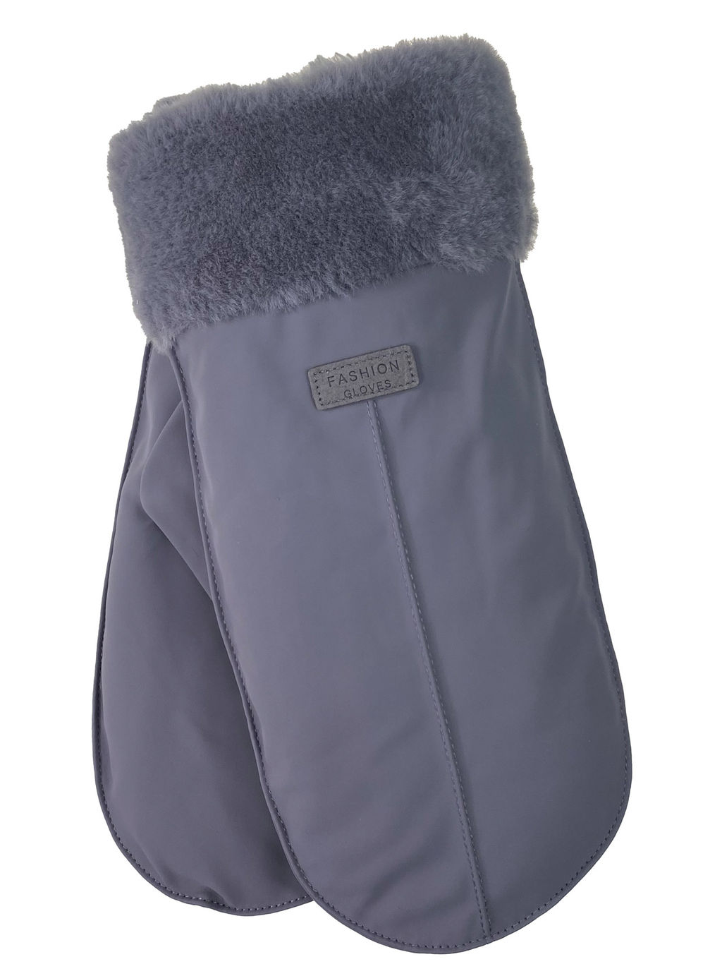 Зимние женские варежки с подкладом из искусственного меха, цвет шоколад - Greta фото 28