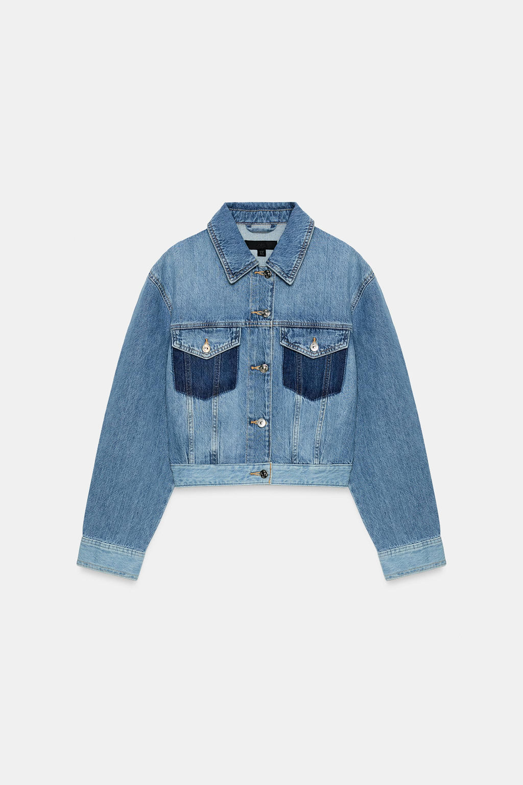 CAZADORA Z1975 CORTA COMBINADA DENIM / Azul medio - Zara фото 6