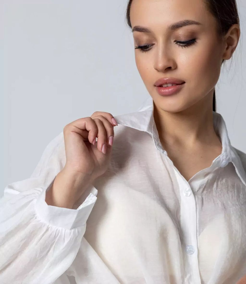 Рубашка #КТ19313, белый - Dommod фото 5