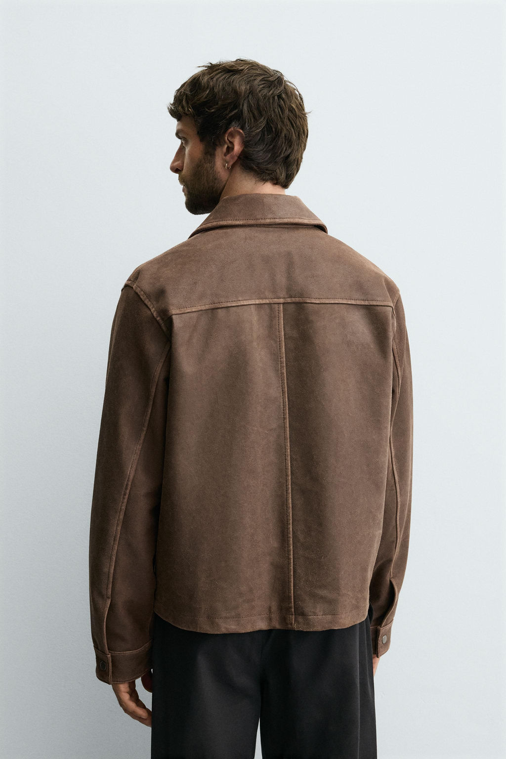 CROPPED FIT LEATHER JACKET