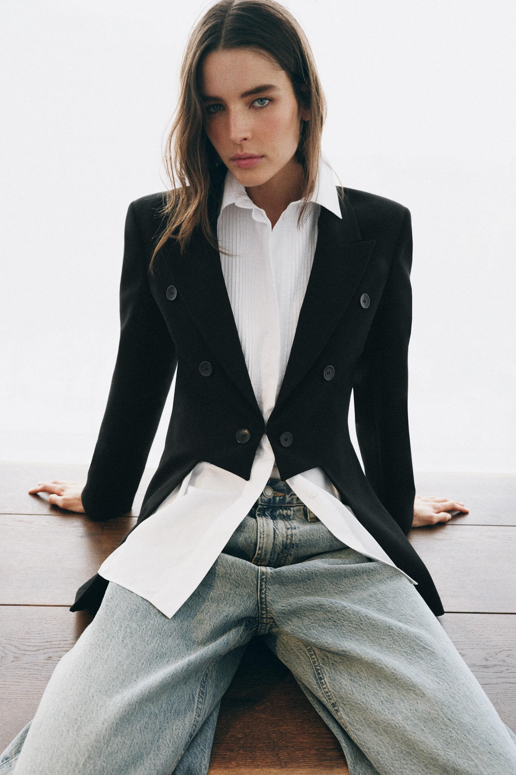 BLAZER ASIM?TRICA ZW COLLECTION / Negro - Zara фото 2