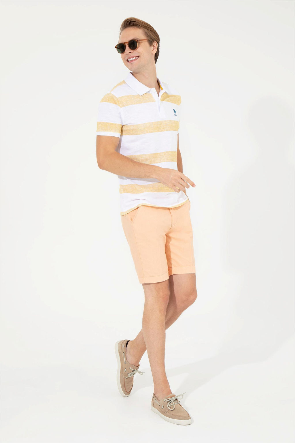 U. S. Polo Assn Мужские оранжевые тканые шорты - U.s. polo assn фото 10