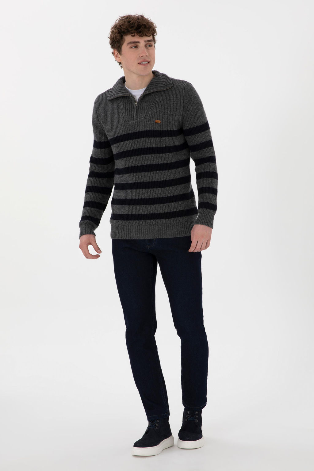 Erkek Antrasit Melanj Kazak