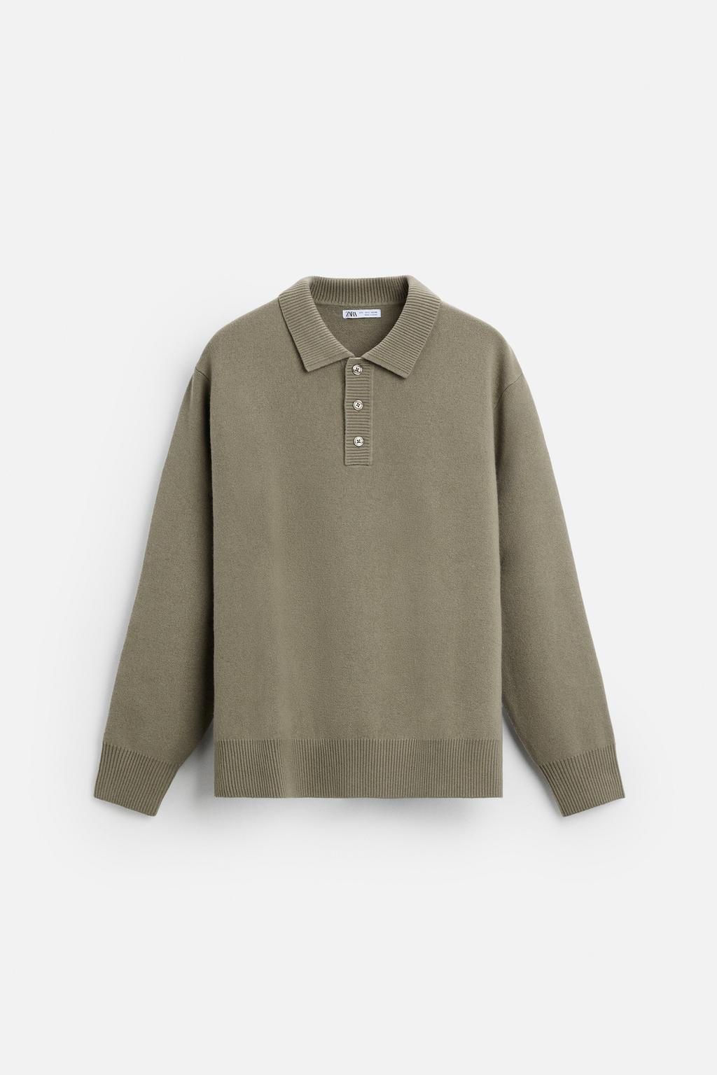 WOOL BLEND KNIT POLO SHIRT - Zara фото 8