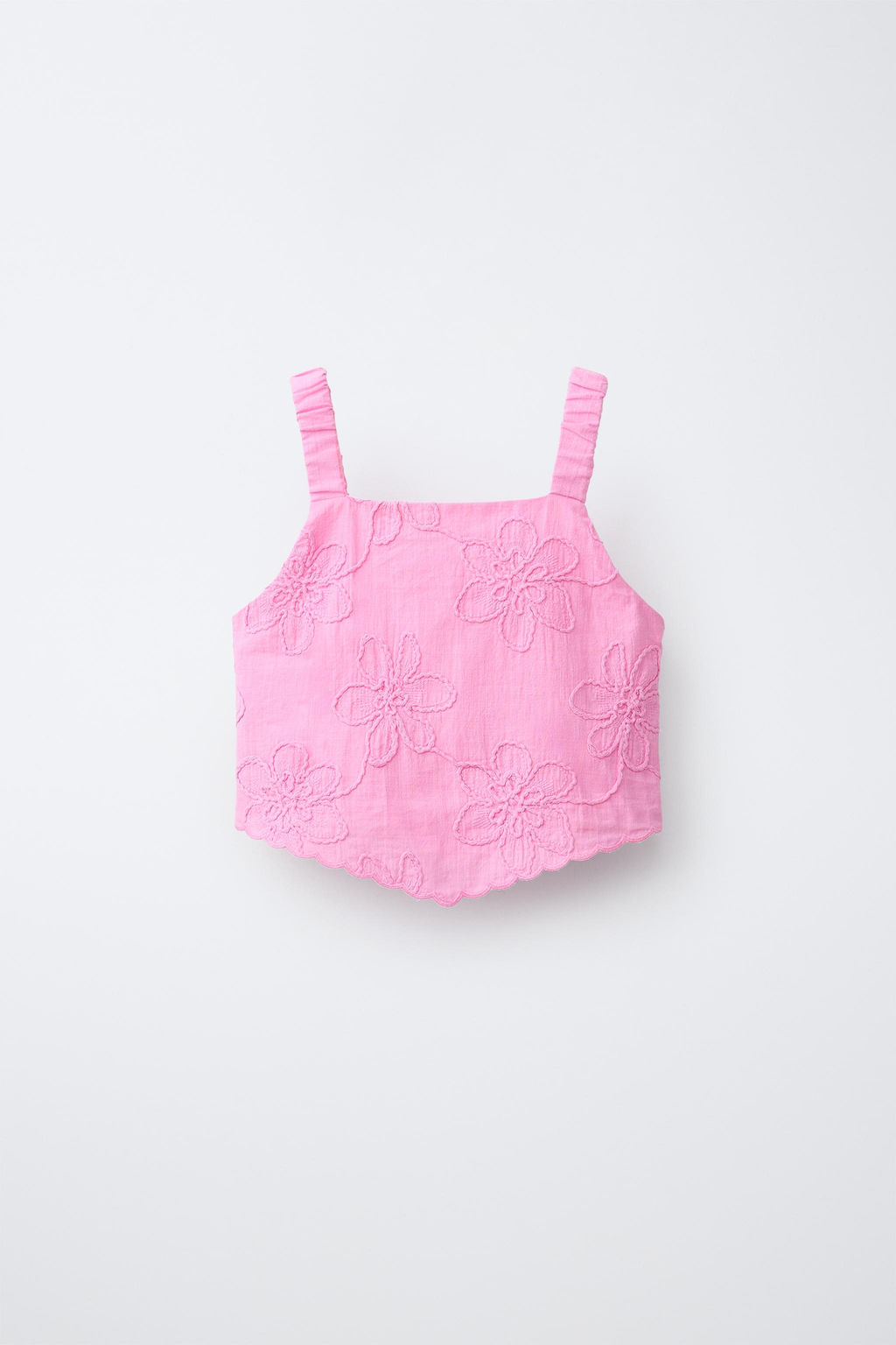 TOP FLORES BORDADAS / Rosa medio - Zara фото 3