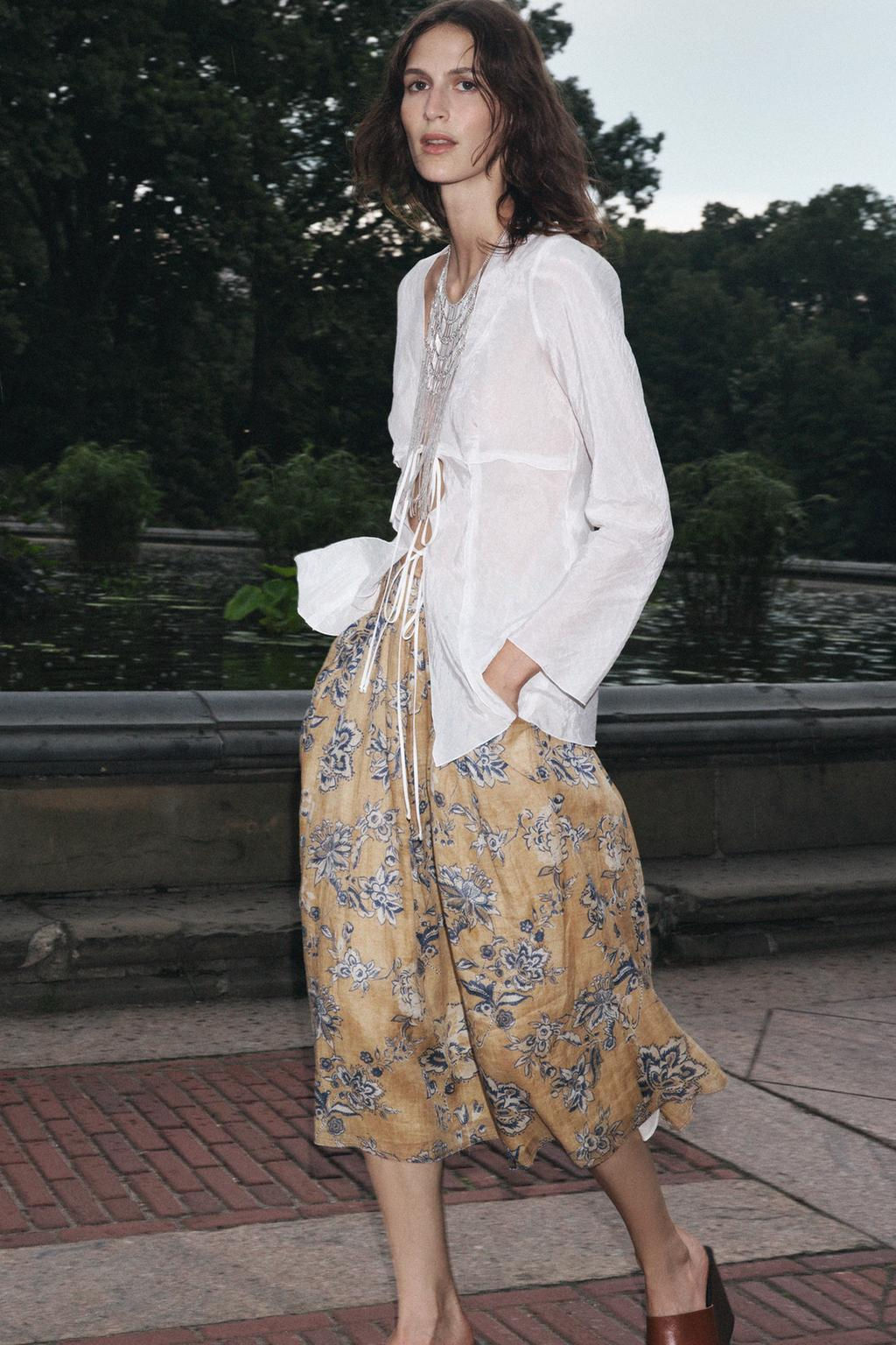 ZW COLLECTION BLOUSE WITH TIES - Zara фото 8