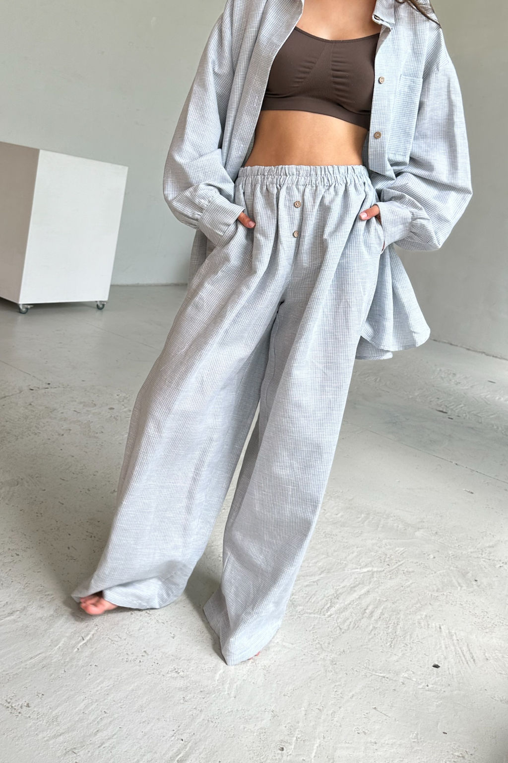 Костюм женский SET065/04/Белый, голубой - M&G all natural фото 6