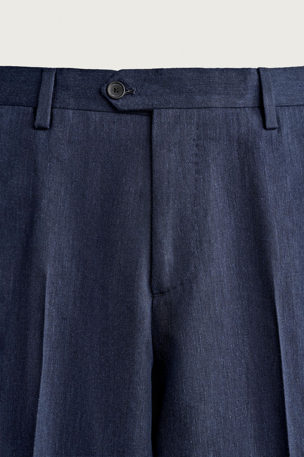 PANTAL?N REGULAR FIT TRAJE LINO - LANA / Azul - Zara фото 7