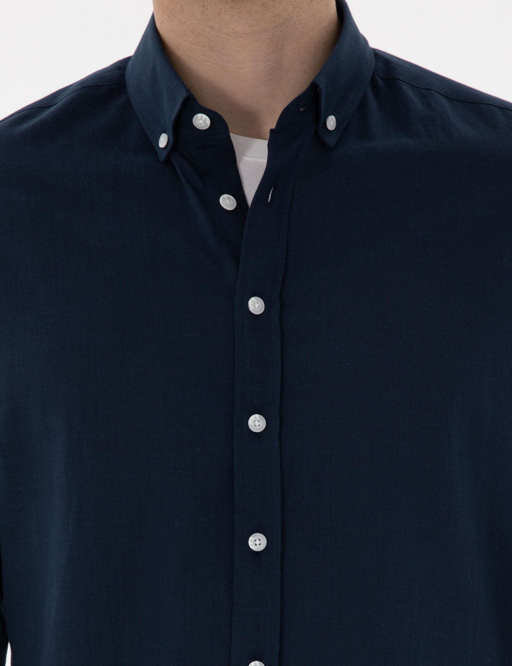 Lacivert Slim Fit Keten G_r_n_ml_ G_mlek - Pierre cardin фото 6