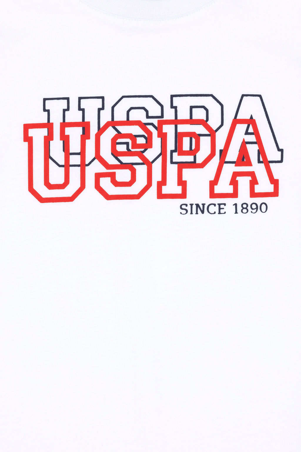 Футболка базовая U.S. Polo Assn для мальчиков с круглым вырезом белая из хлопка  фото 8