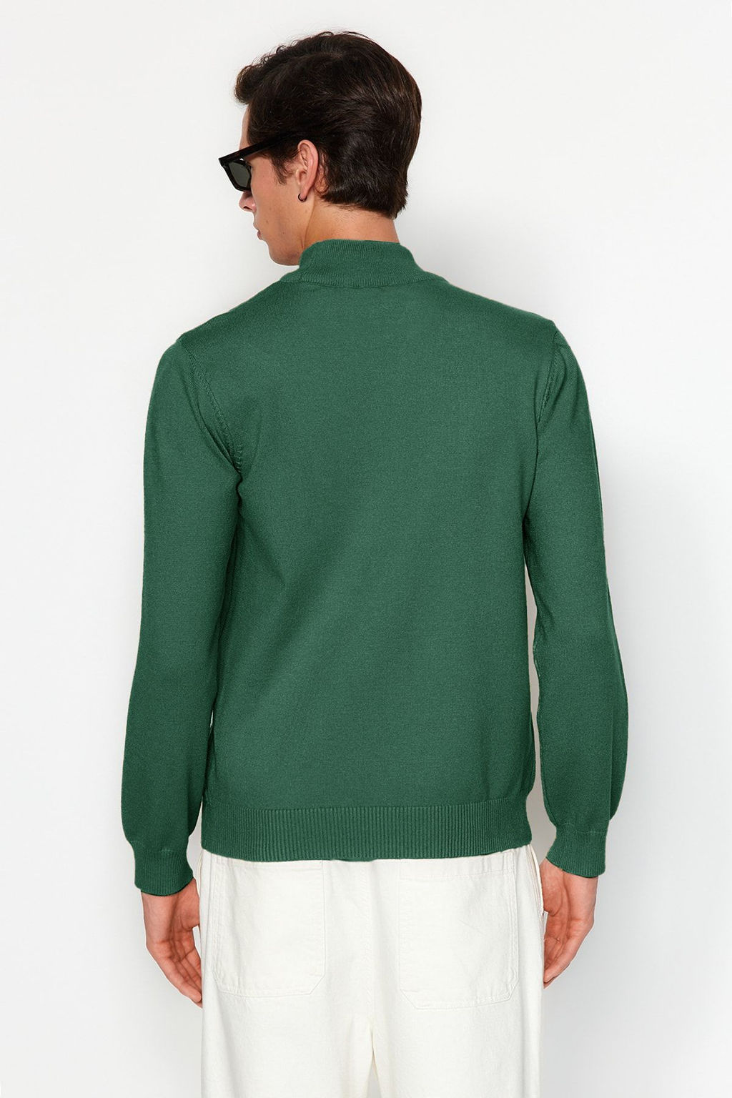 TRENDYOL MAN Premium Camel Regular Fit Yar?m Bal?kc? Yaka Yumusak Basic Triko Kazak TMNAW24KZ00055 - Trendyolmilla фото 6