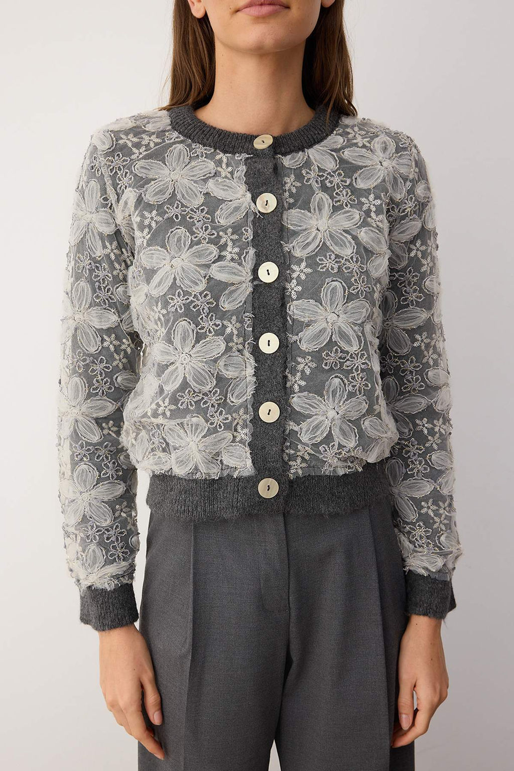 Ekru Dantel Garnili Yumusak Dokulu Triko H?rka TWOAW26HI00024 - Trendyolmilla фото 3