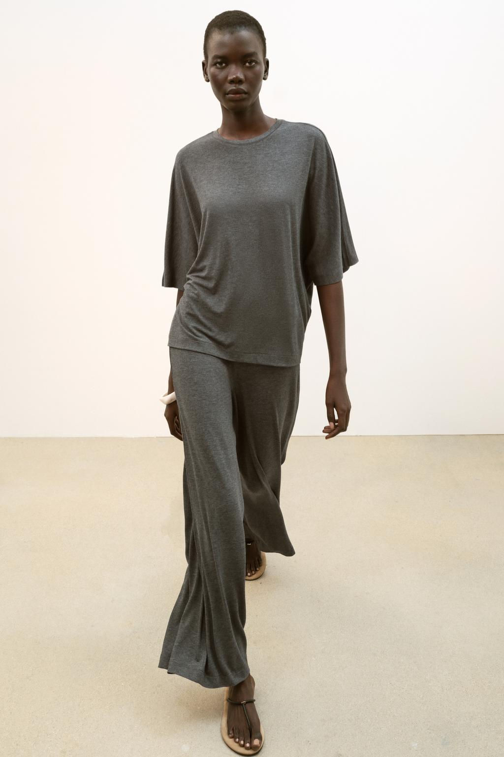 FLOWING PALAZZO TROUSERS - Zara фото 7