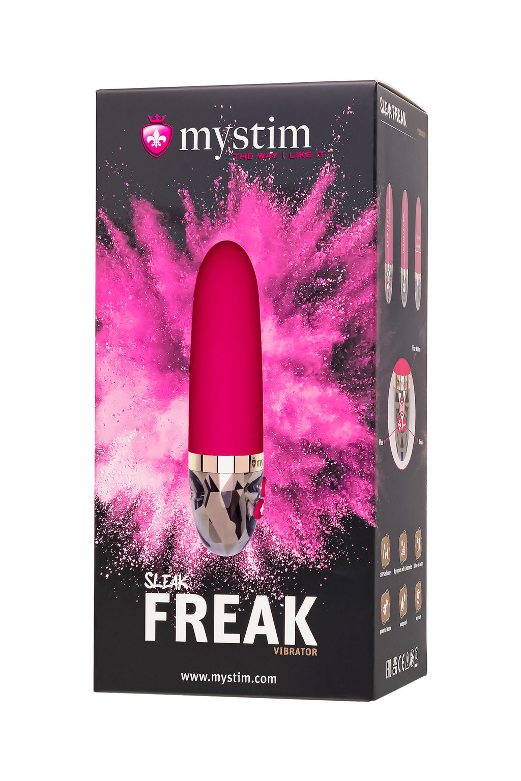 Вибратор Mystim Sleak Freak силикон, красный, 14,5 см  фото 9