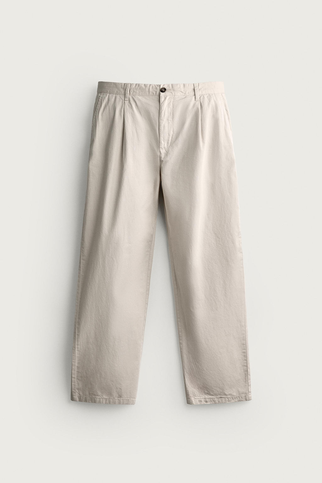 PANTAL?N CHINO STRAIGHT FIT PLIEGUES / Crudo - Zara фото 7