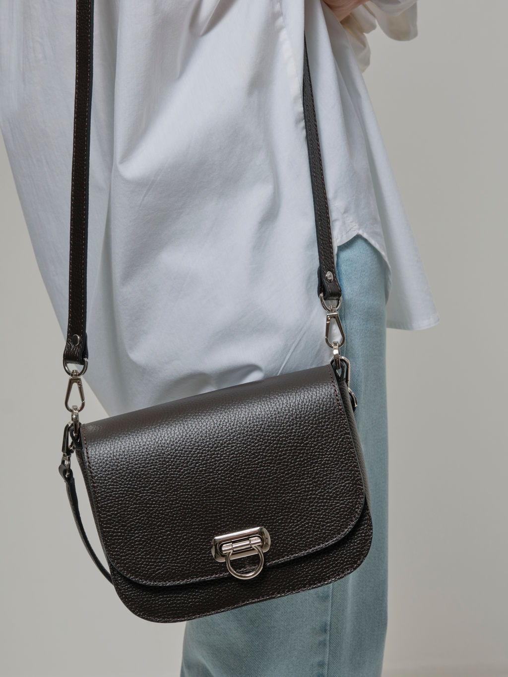 Сумка кожаная Azaro 30741 темно-коричневый