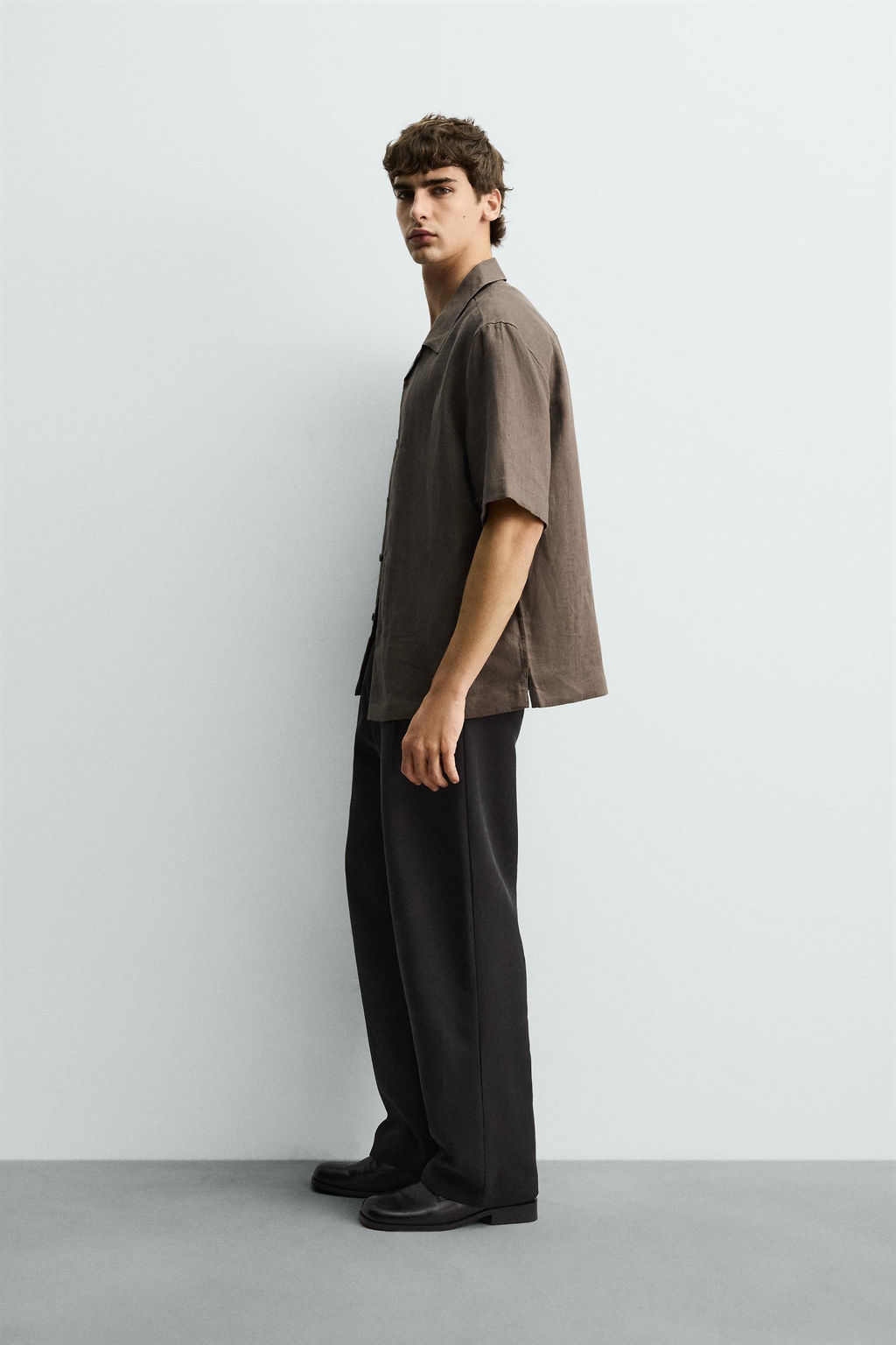 CAMISA RELAXED FIT 100% LINO / Marr?n / Topo - Zara фото 11