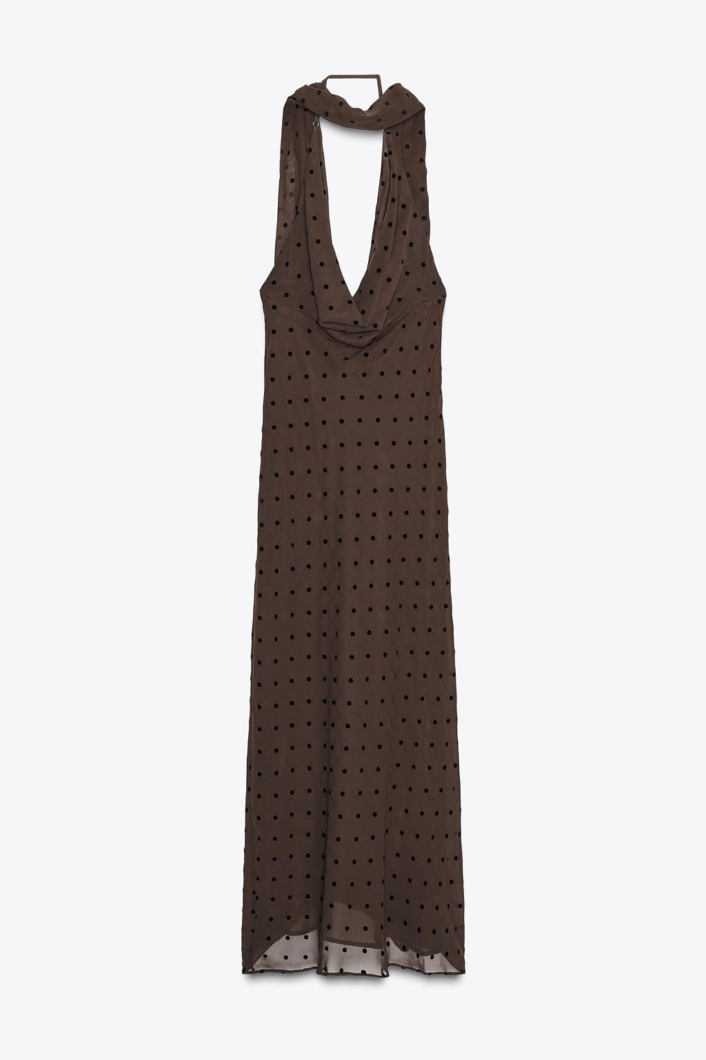 POLKA DOT SCARF MAXI DRESS - Zara фото 12