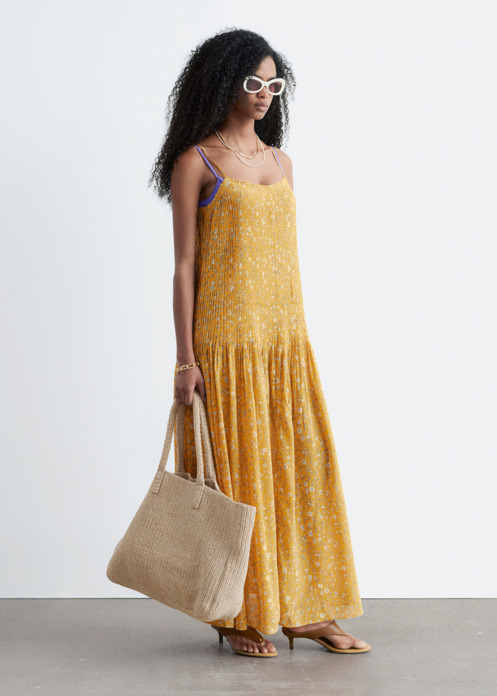 Maxivestido con corpi?o plisado - H&m фото 7