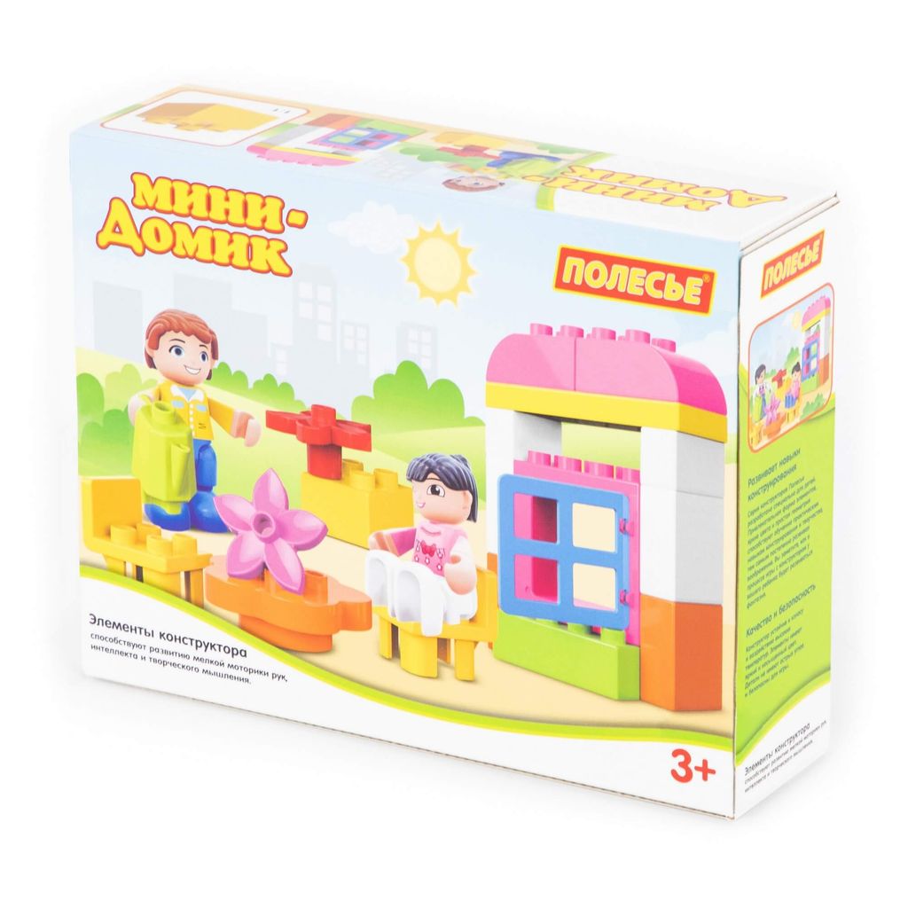 Конструктор Макси - Мини-Домик (21 элемент) (в коробке) - Полесье фото 2