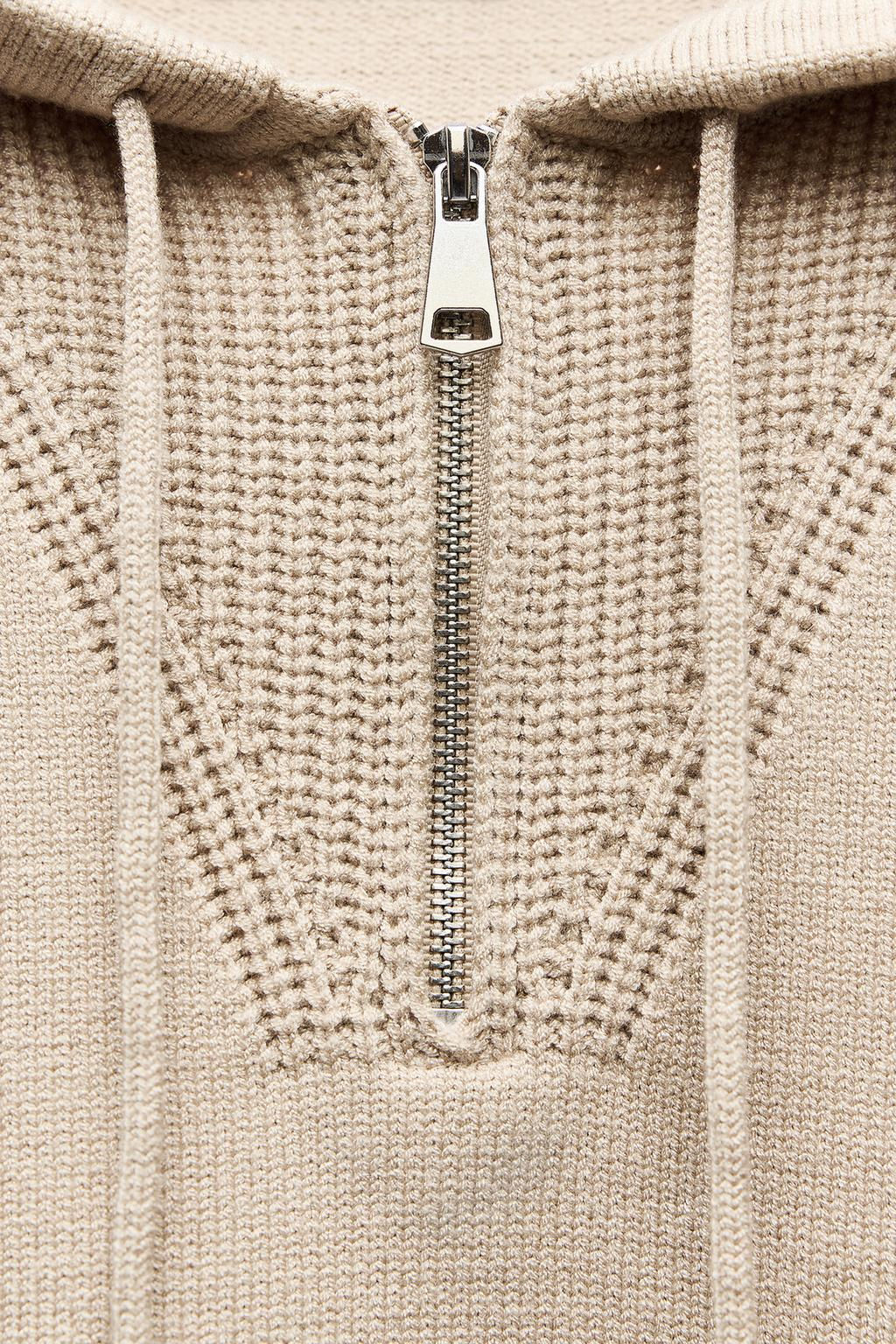 KNIT SWEATER WITH HOOD - Zara фото 17