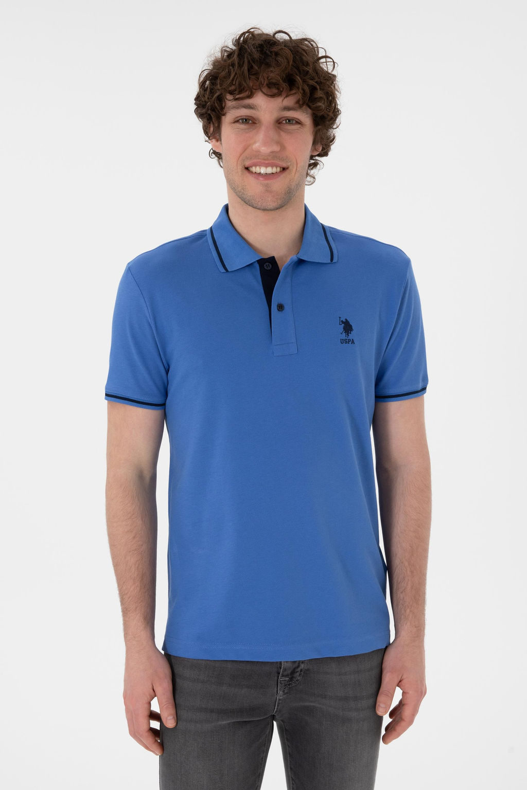 Erkek Polo Yaka _ndigo Basic Ti__rt Sepette S_rpriz _ndirim - U.s. polo assn фото 2