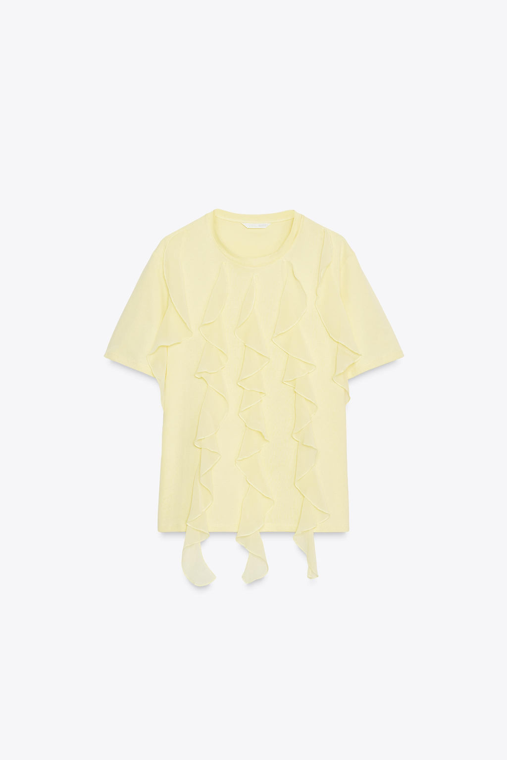 T-SHIRT WITH FRONT RUFFLES - Zara фото 10