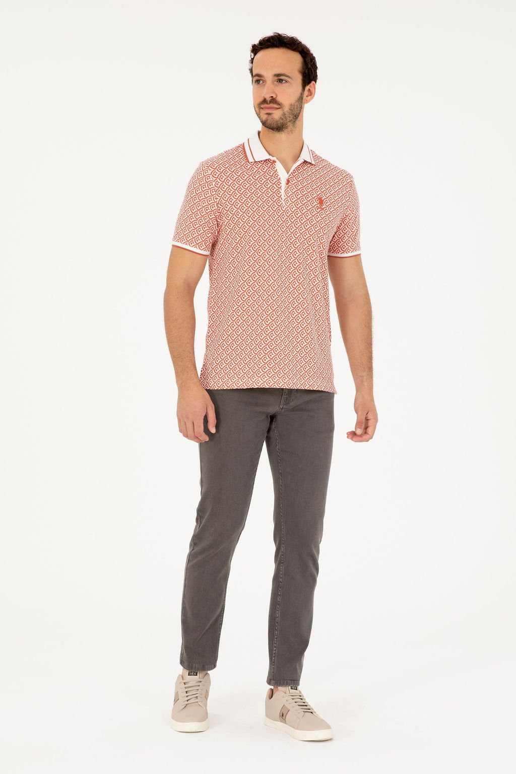 U. S. Polo Assn / Мужская футболка с пудрой - U.s. polo assn фото 4