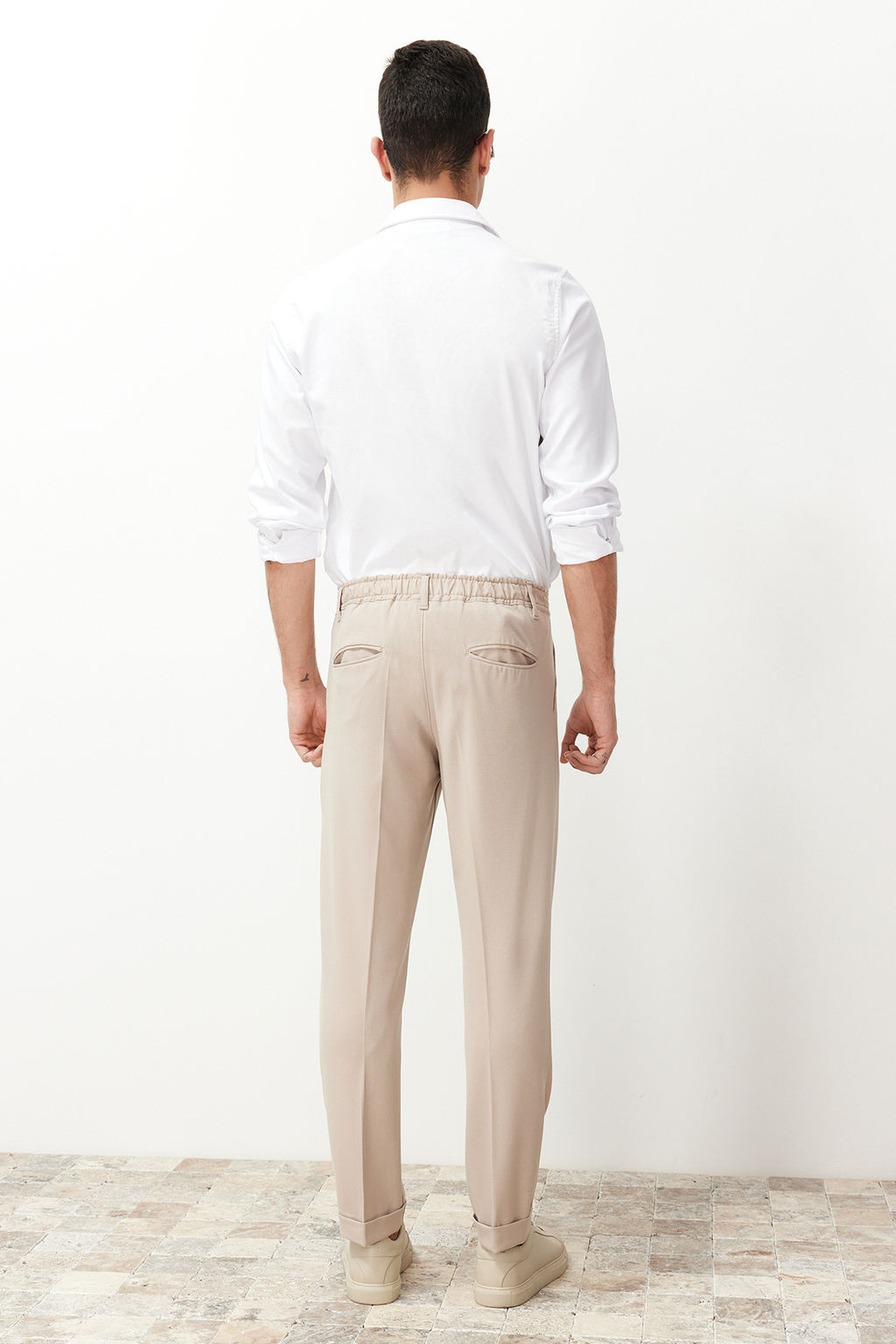 TRENDYOL MAN Siyah Italyan Kesim Pileli Klasik Duble Paca Kumas Pantolon TMNSS24PL00022 - Trendyolmilla фото 17