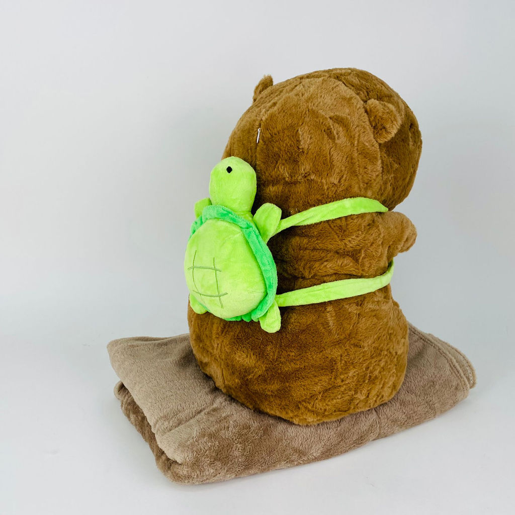 Мягкая игрушка 3 в 1 Капибара с рюкзаком 40 см - Storyland фото 3