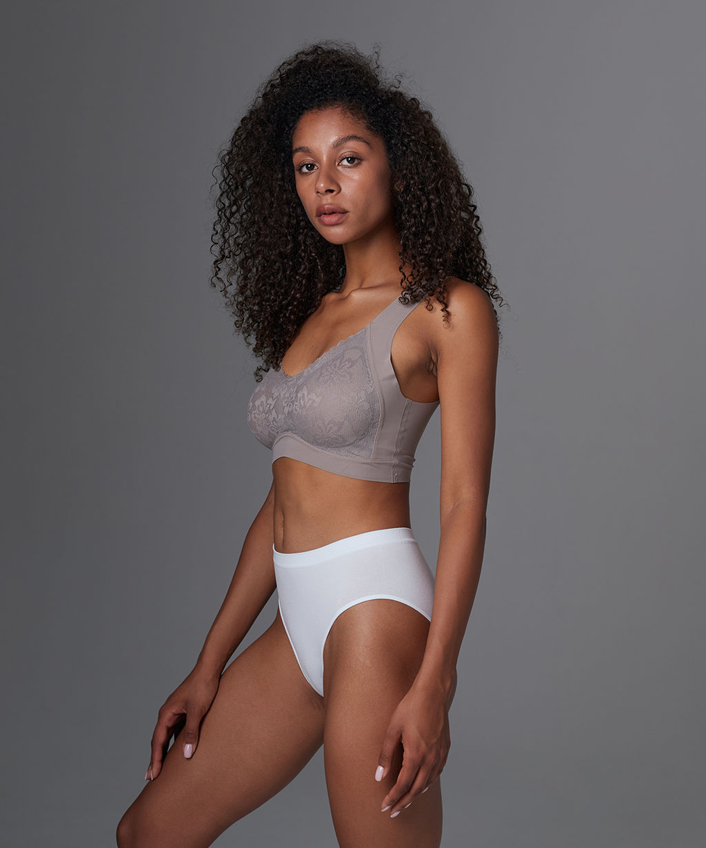 Трусы женские бесшовные с высокой посадкой Vanessa GB-001 полиамид, эластан бежевый размеры S, M, L - VANESSA FOR ME фото 12