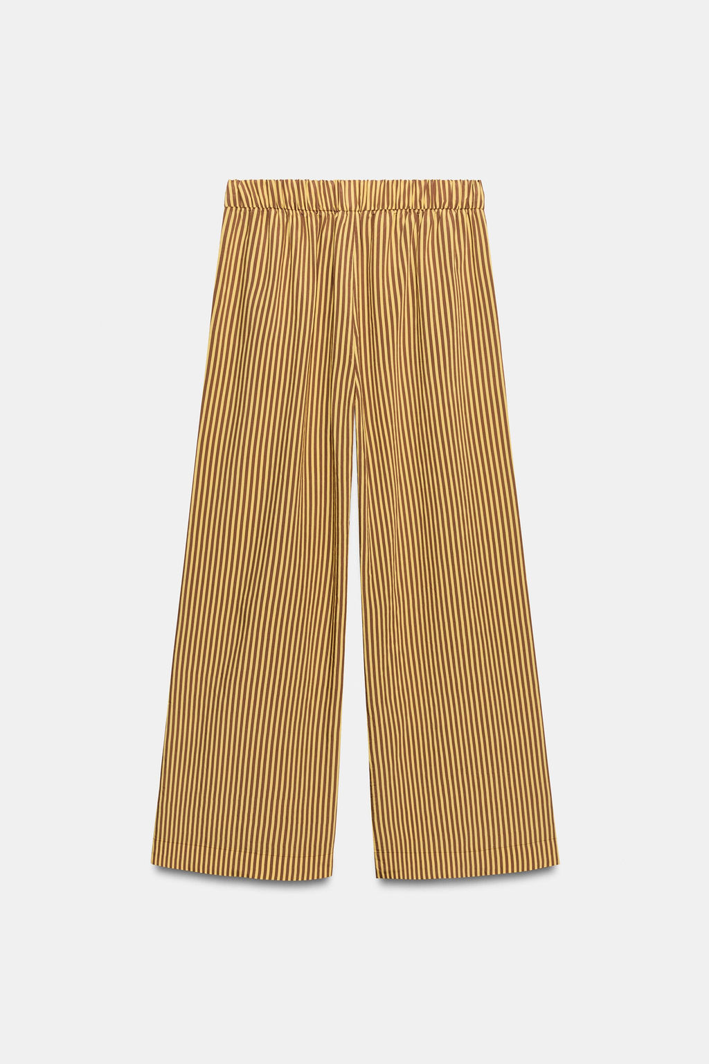 PANTAL?N WIDE LEG RAYAS ZW COLLECTION / Amarillo - Zara фото 4