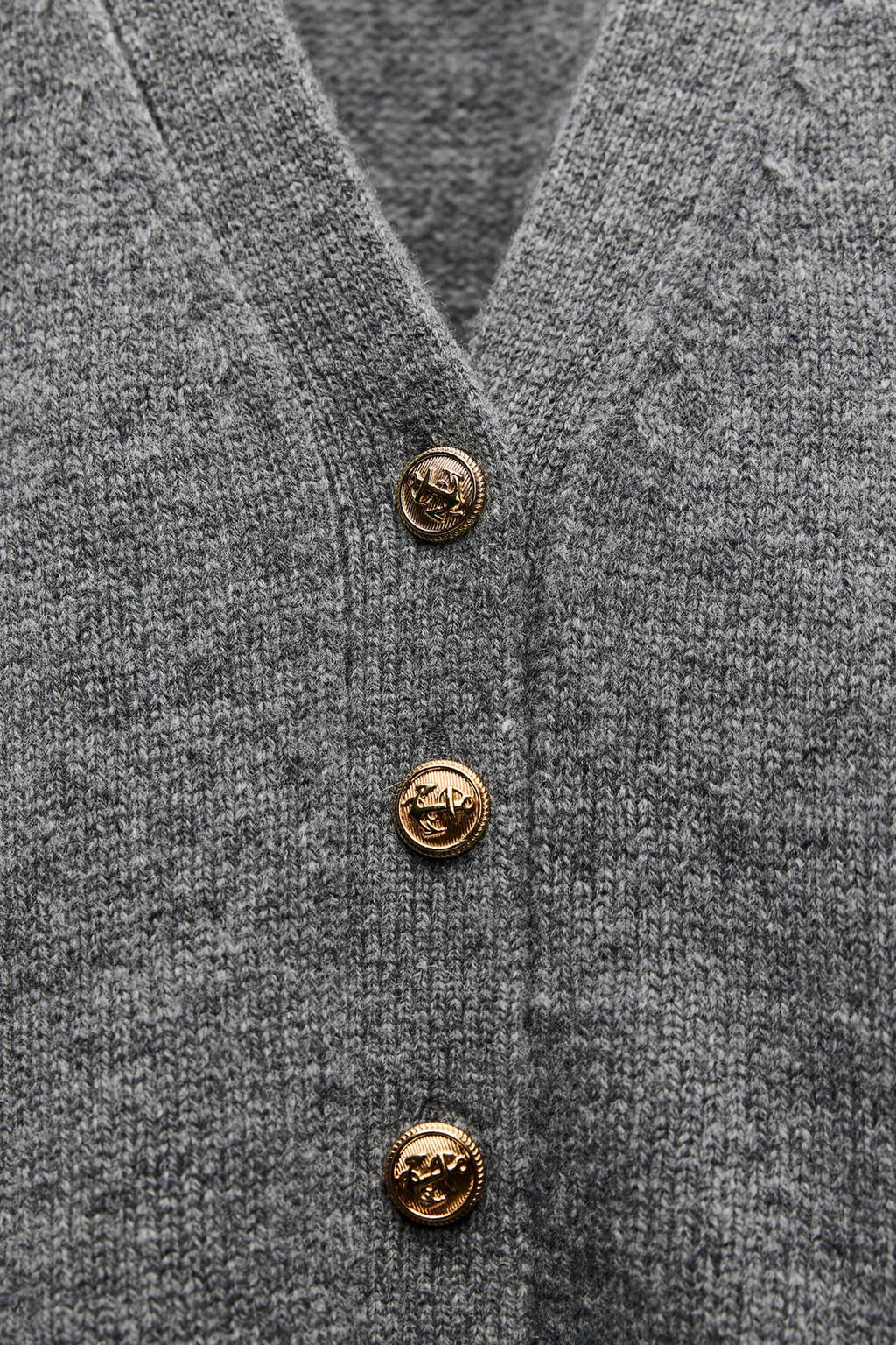 100% WOOL BASIC CARDIGAN - Zara фото 9