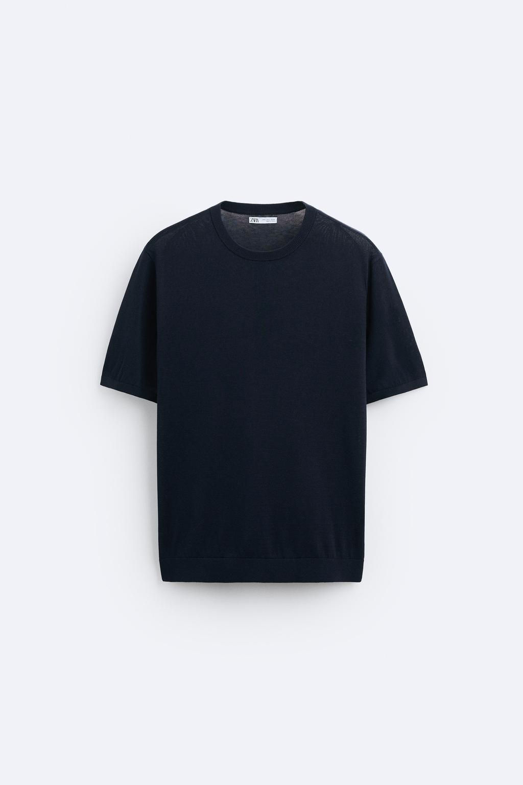 KNIT COTTON - SILK T-SHIRT - Zara фото 6