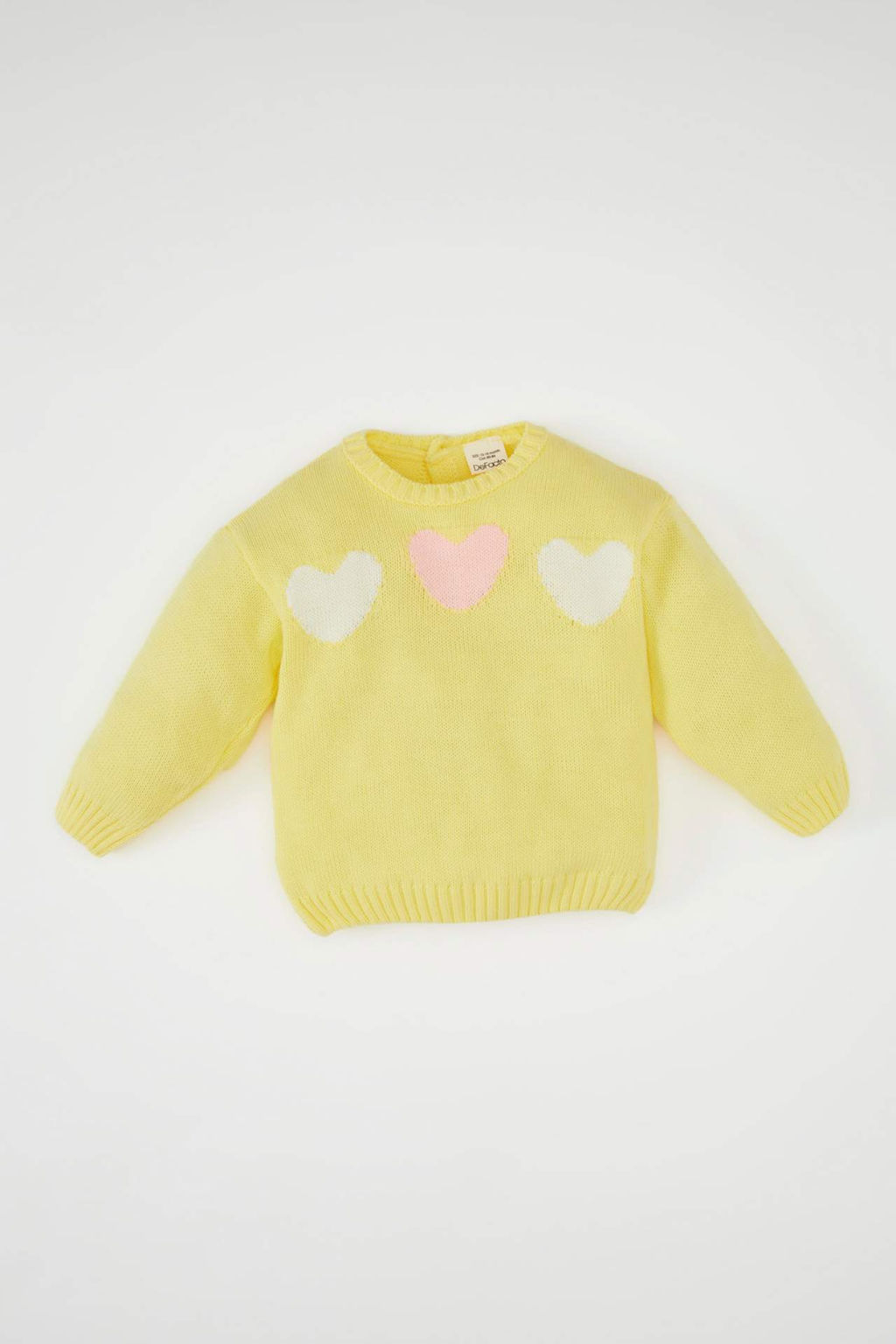 K?z Bebek Yaz? Bask?l? Bisiklet Yaka Triko Kazak - Defacto фото 2