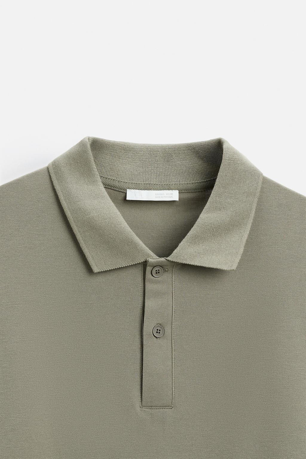 BASIC PIQUE TEXTURE POLO SHIRT - Zara фото 33