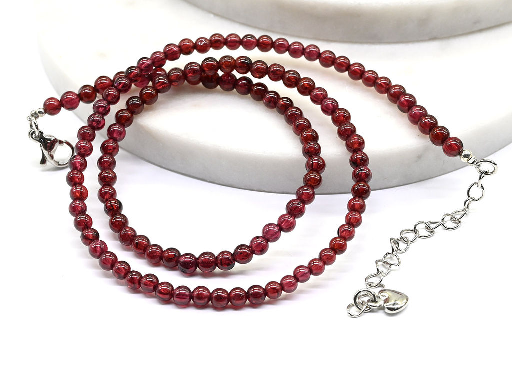 Чокер женский из граната шарик 3мм, 40см Радуга камня