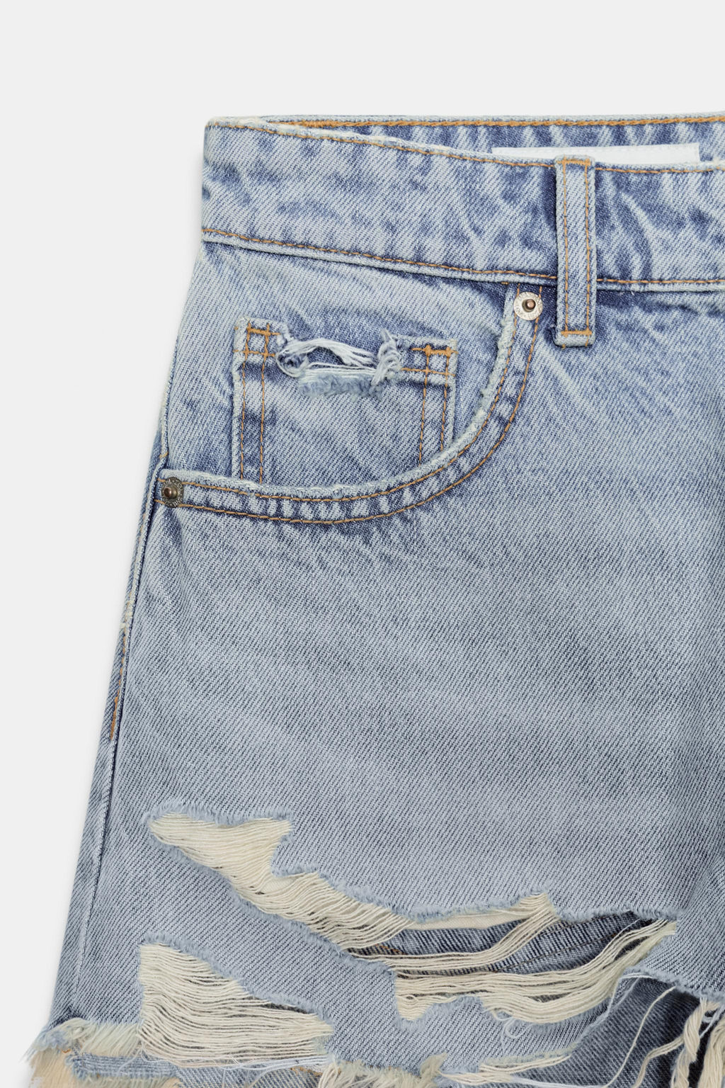 HIGH-WAIST CURVED DENIM SHORTS - Zara фото 47