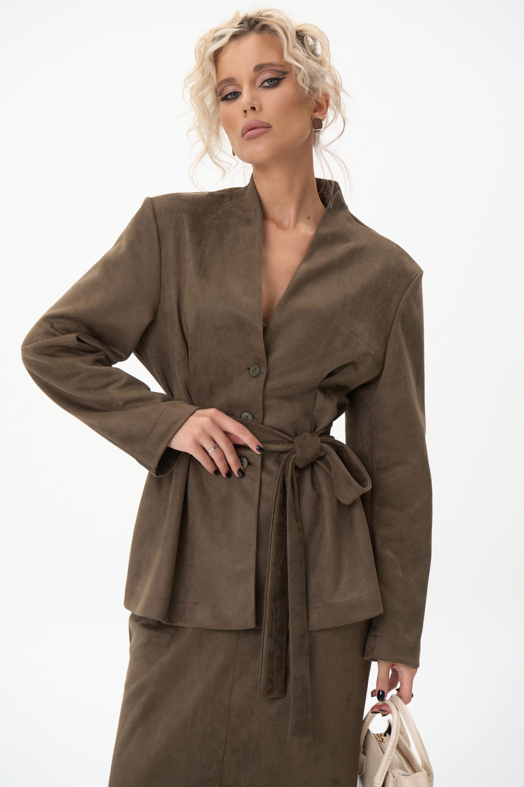 Жакет Майли (оливковый) - Эльза фото 3