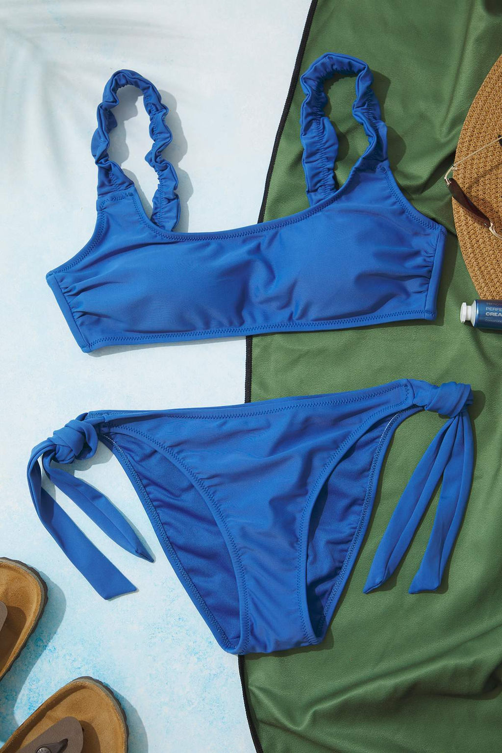 TRENDYOLMILLA Mavi U Yaka Buzgulu Bikini Ustu TBESS25BU00027  фото 14