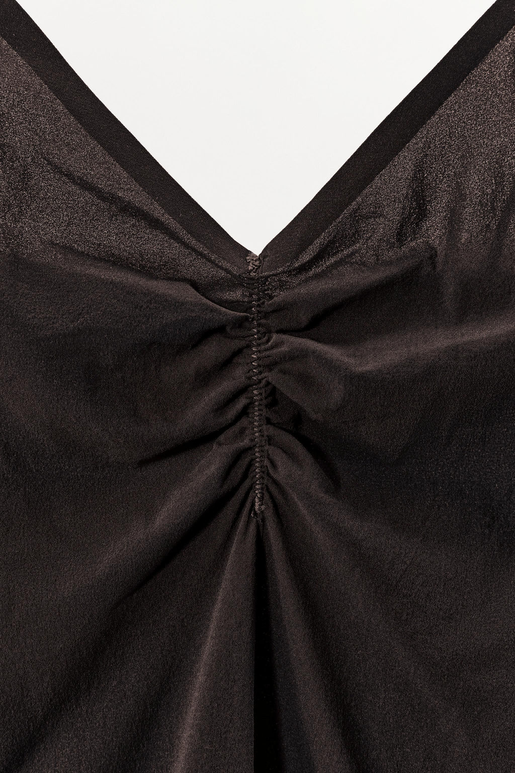 GATHERED V-NECK STOCKING TOP - Zara фото 5