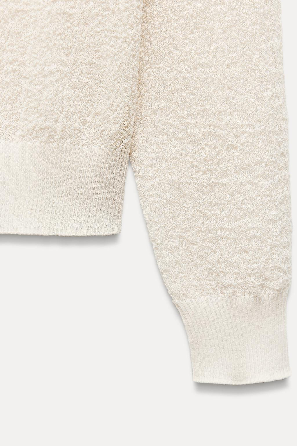 FINE KNIT SEMI-SHEER SWEATER - Zara фото 14