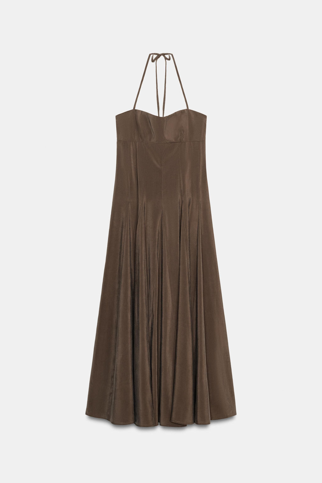 VESTIDO MIDI LUNARES / Chocolate - Zara фото 4