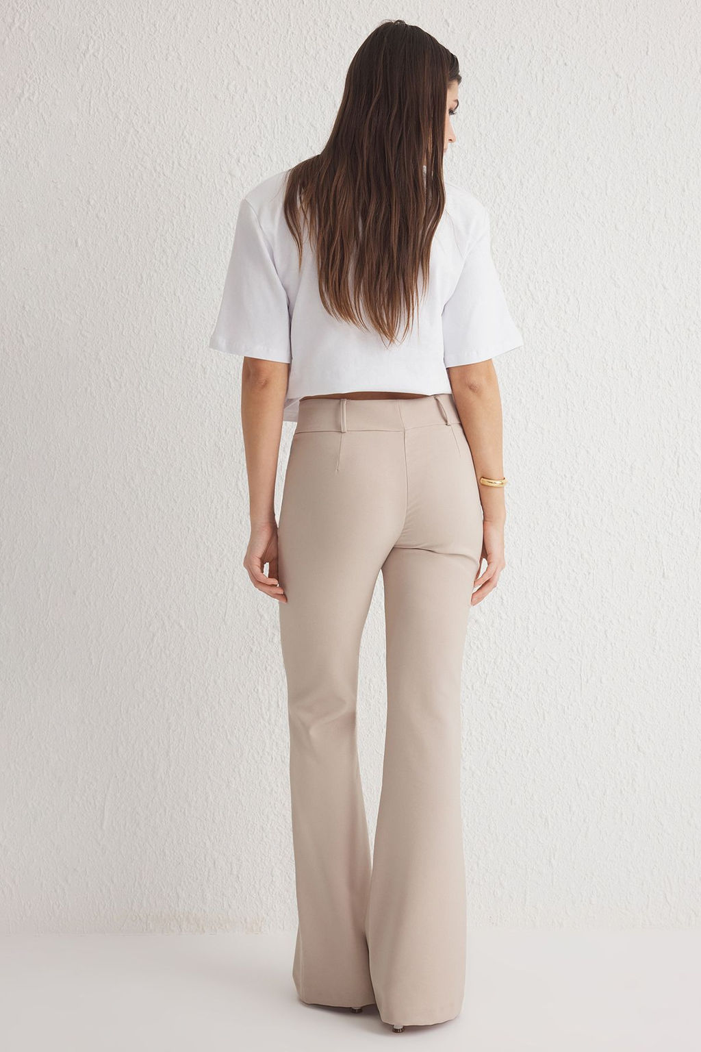 TRENDYOLMILLA Siyah Ispanyol Paca Normal Bel Dokuma Pantolon TWOSS25PL00065 фото 6