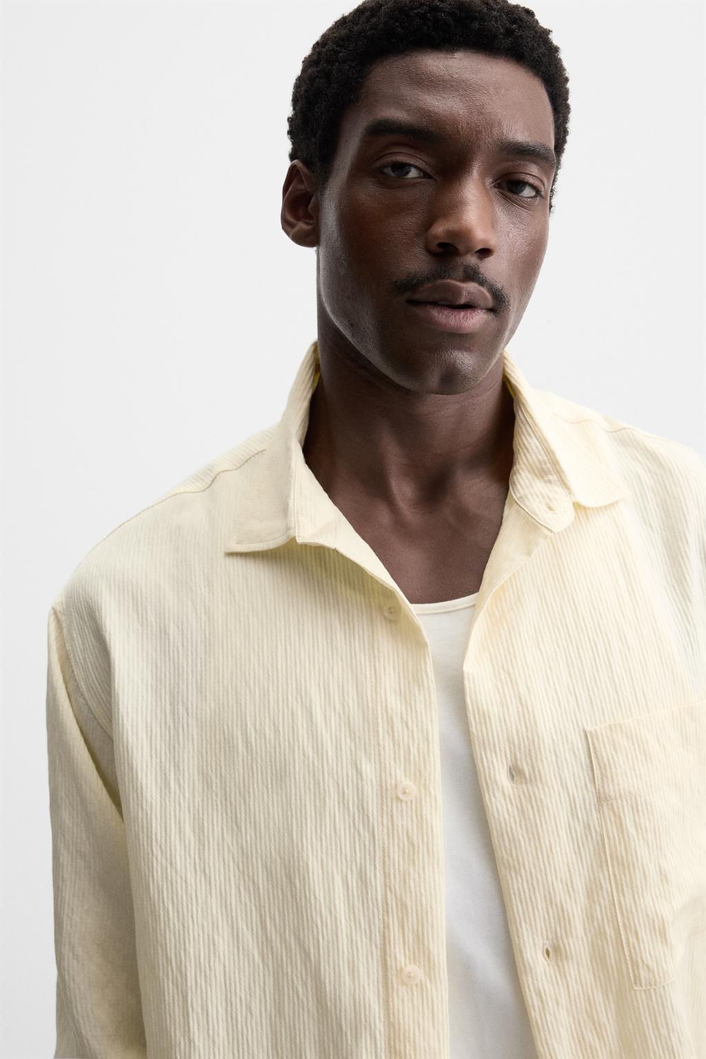 STRIPED TEXTURED SHIRT - Zara фото 5