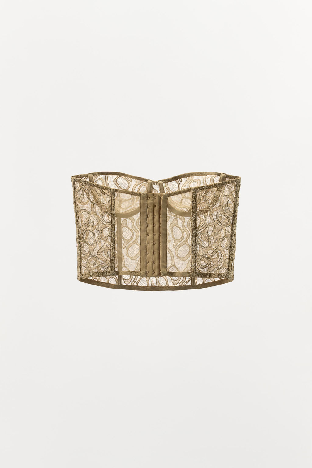 METALLIC THREAD LACE UNDERWIRED CORSET - Zara фото 6