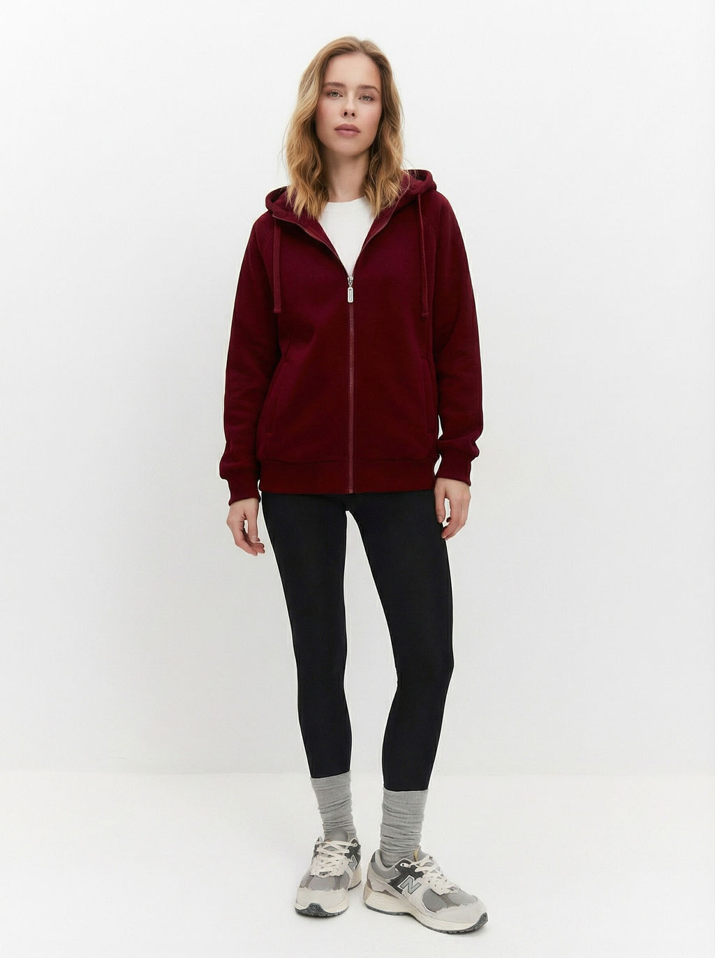 Толстовка женская 25234-532 футер темно-красный
