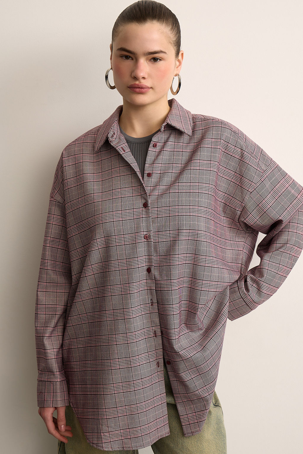 Рубашка оверсайз в клетку