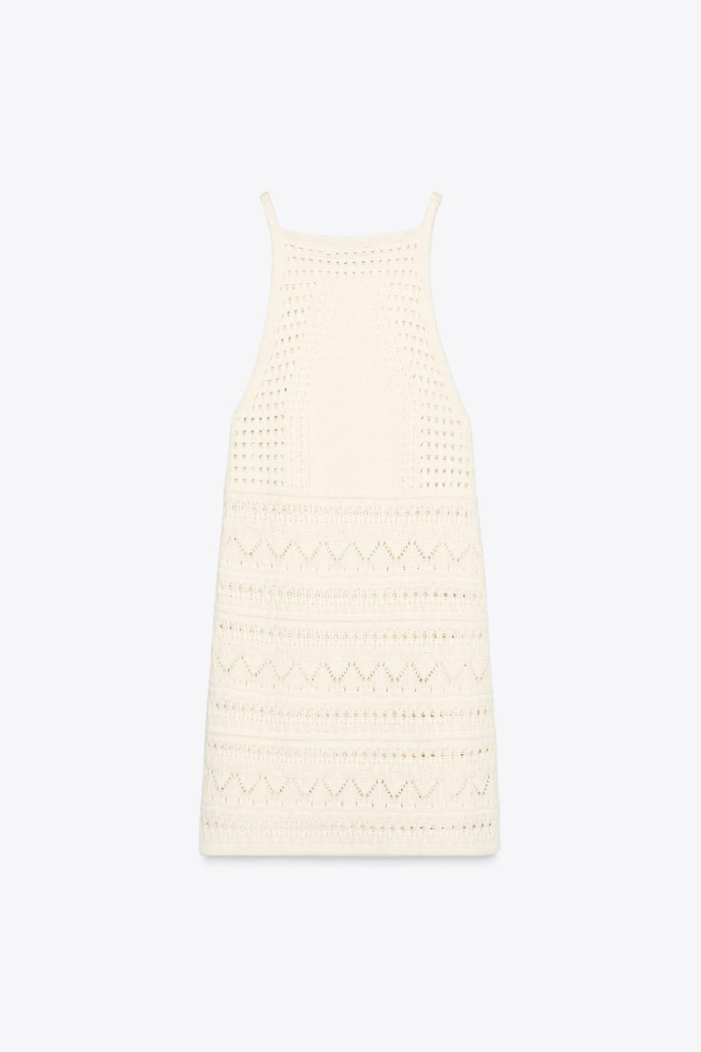POINTELLE KNIT HALTER MINI DRESS - Zara фото 6