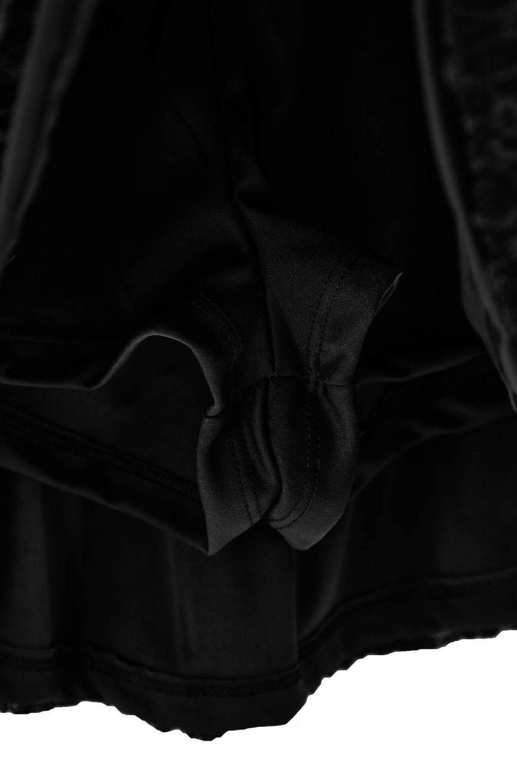 Siyah Duz Ekstra K?sa / Super Mini Orme Dantel Party Etek TPRAW26ET00015